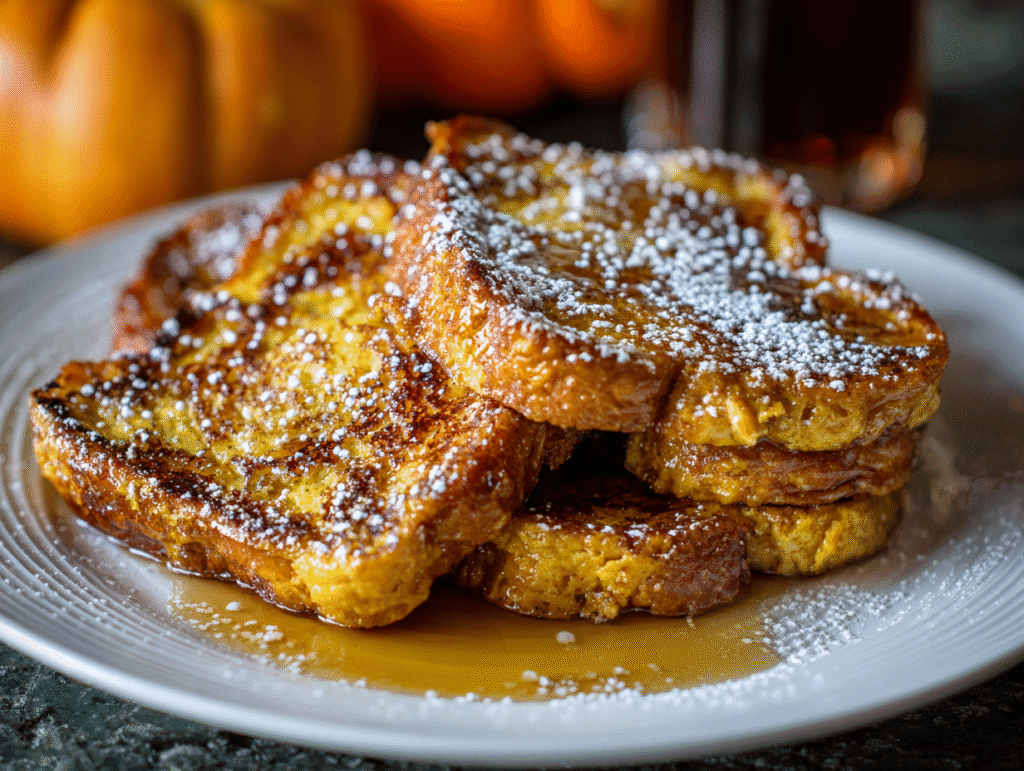 Pumpkin French Toast (crisp & custardy)