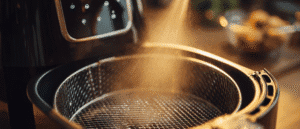 preheating air fryer and spraying oil before cooking burgers