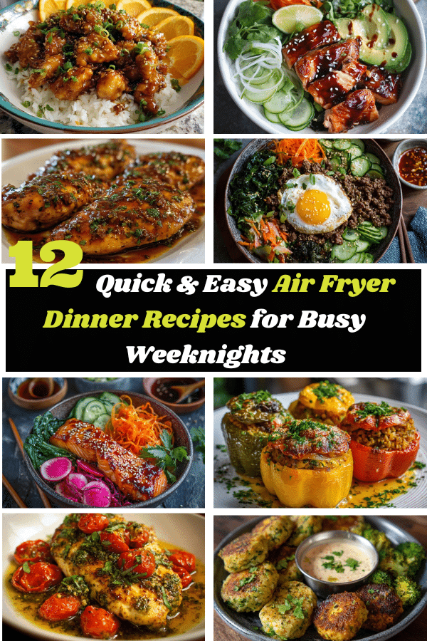 Quick Air Fryer Dinner Recipes with healthy salmon bites cooked in an air fryer