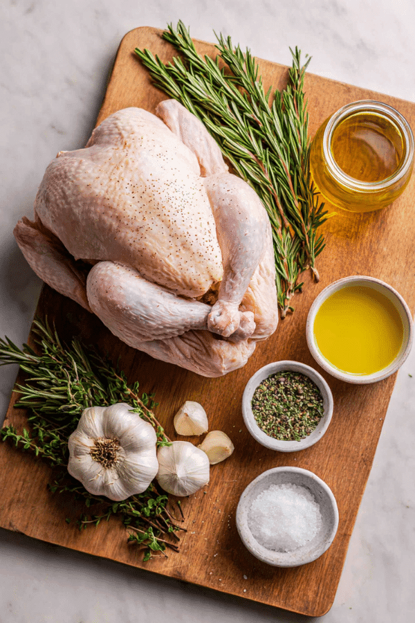 Citrus and herb ingredients for Gordon Ramsay’s Perfect Roast Turkey in air fryer