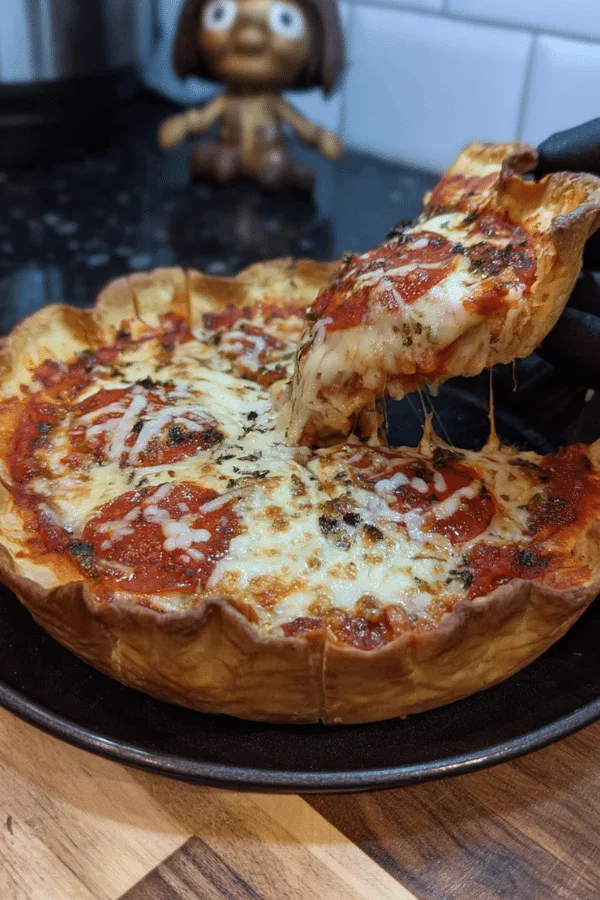 Deep Dish Tortilla Pizza in the Air Fryer