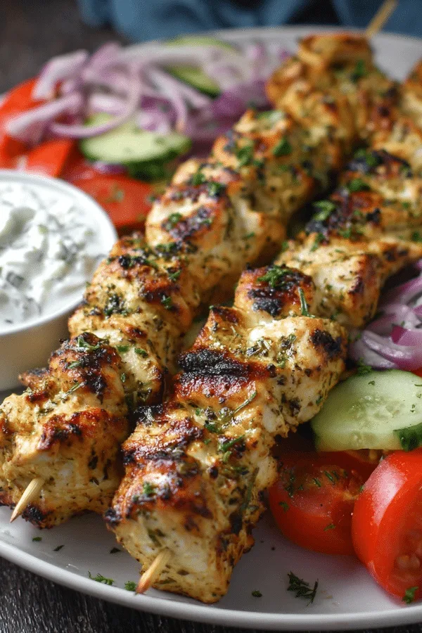 Greek Chicken Souvlaki in air fryer – Easy, Juicy & Full of Mediterranean Flavor