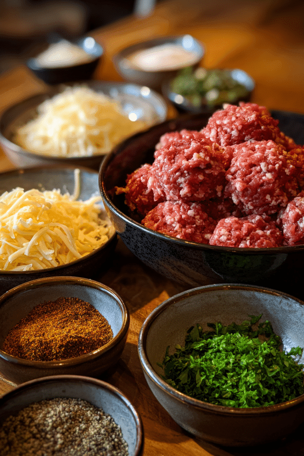 Ingredients for Keto Turkey Meatballs in Air Fryer