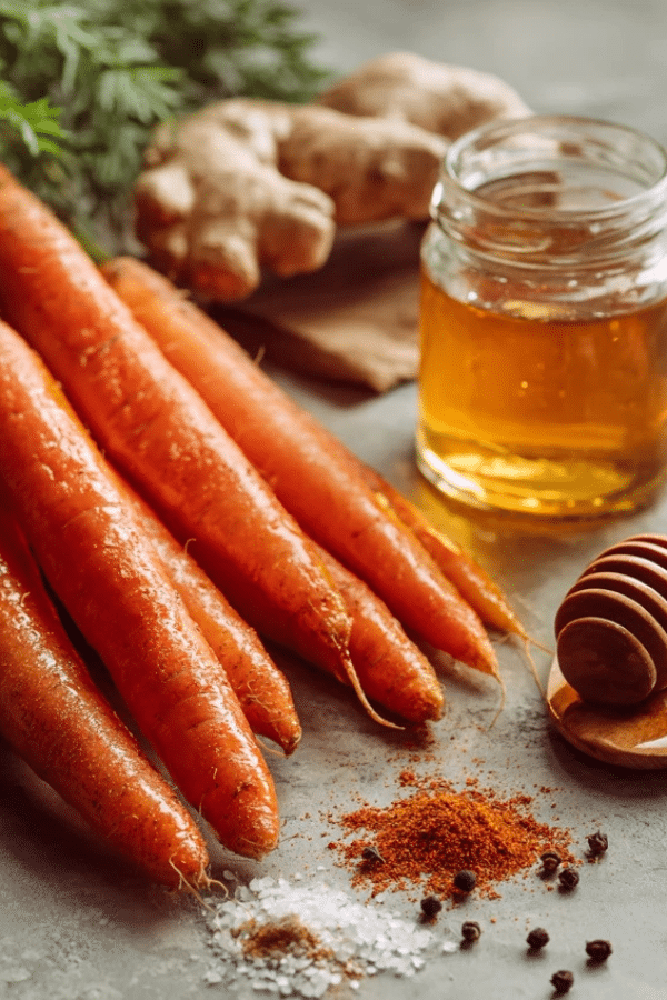 Ingredients for Air Fryer Honey Roasted Carrots