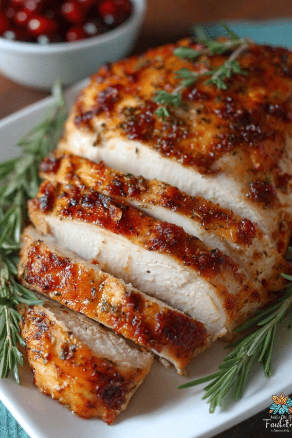 Air Fryer Turkey Breast cooked golden and juicy