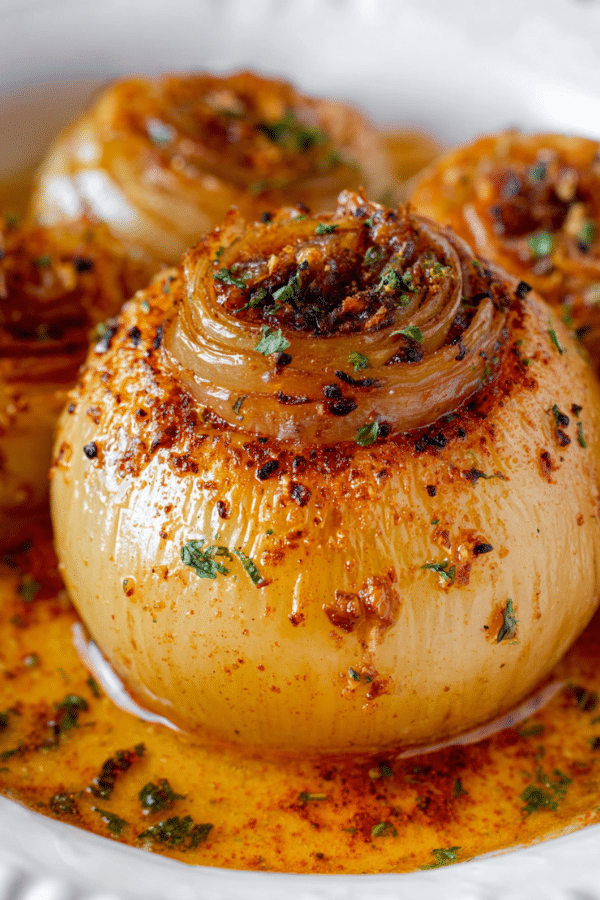 air fryer onion boil with buttered onions