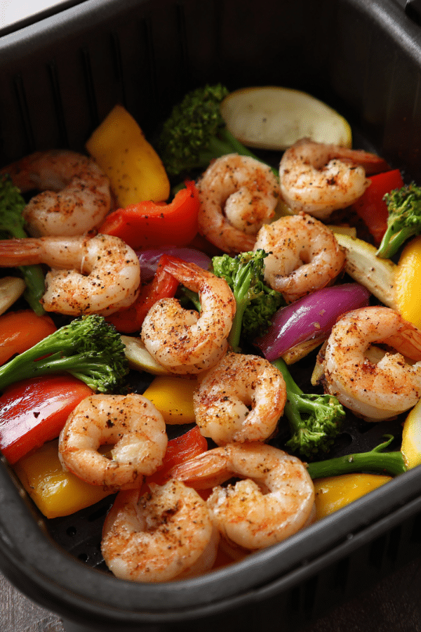 Air Fryer Shrimp And Vegetables