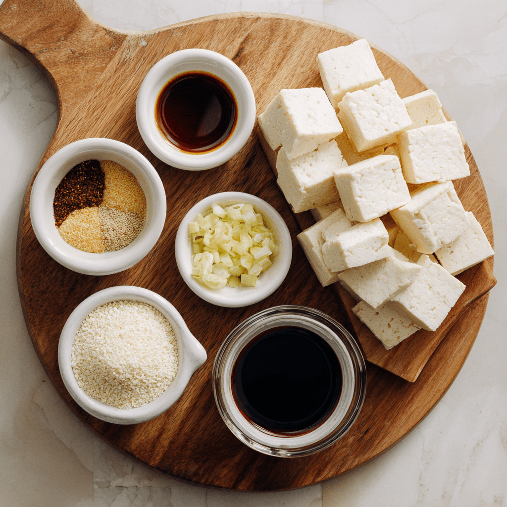 Air Fryer Tofu: Ingredients