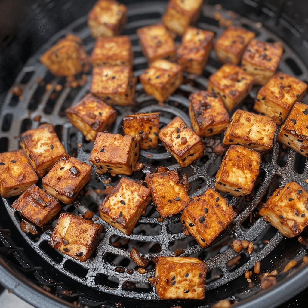 Coat and Air Fry the Tofu