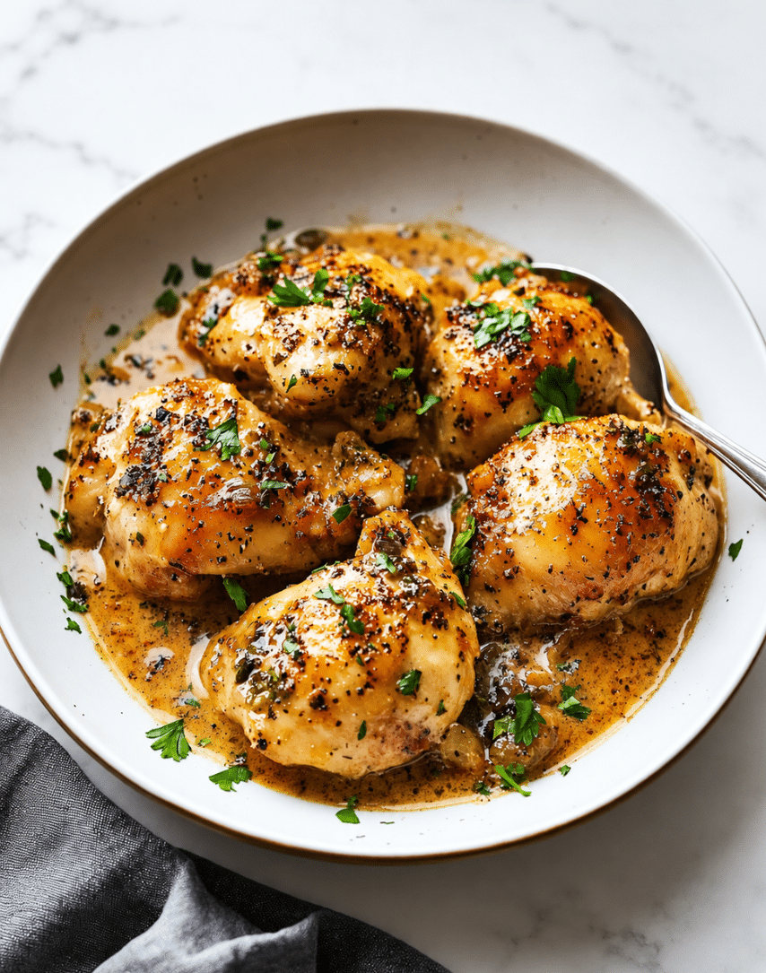 Air Fryer Chicken Au Poivre